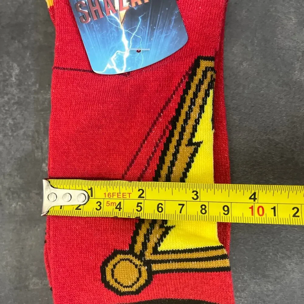 DC Comics Shazam NWT Crew Socks - Loot Crate Exclusive Sizes 8-12